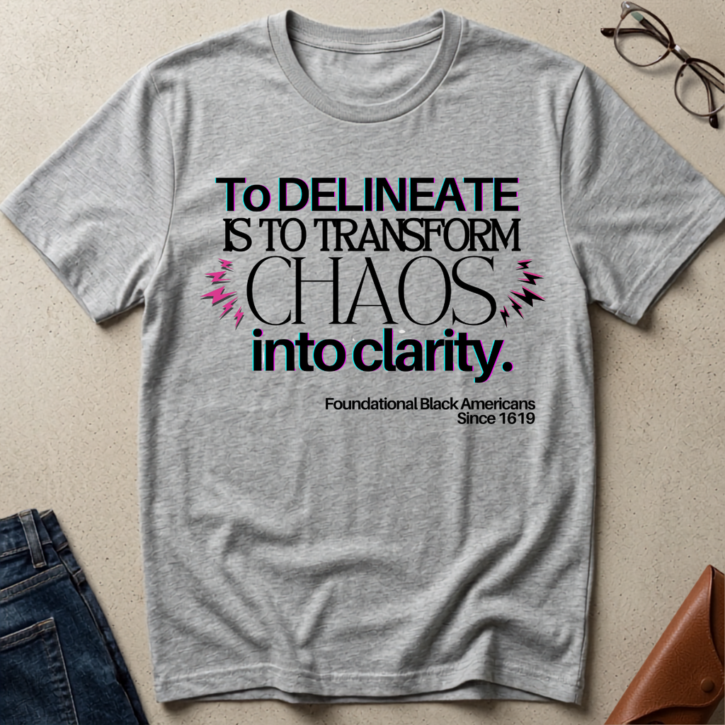 T‑Shirt — “To Delineate Is To Transform Chaos Into Clarity” Inspirational Quote Tee