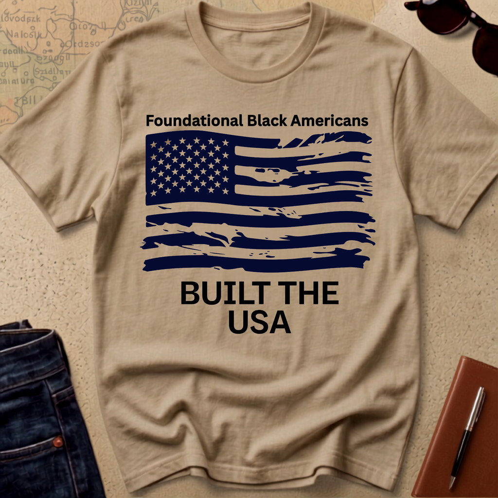 Built the USA T-Shirt — "Foundational Black Americans" Patriotic Tee