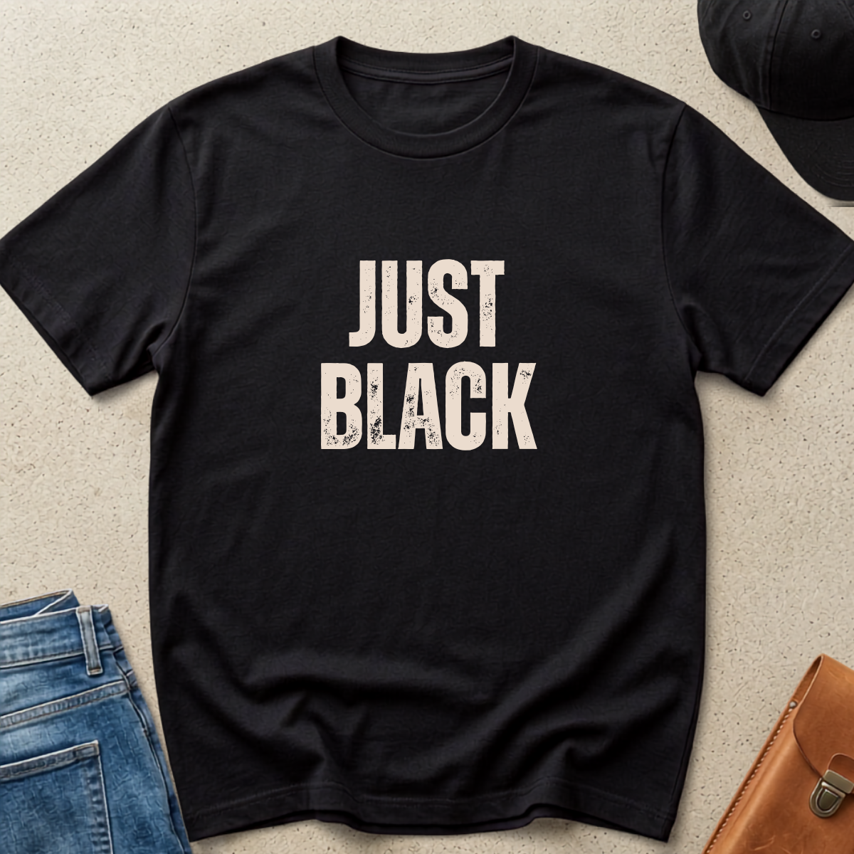 "Just Black" Statement Tee