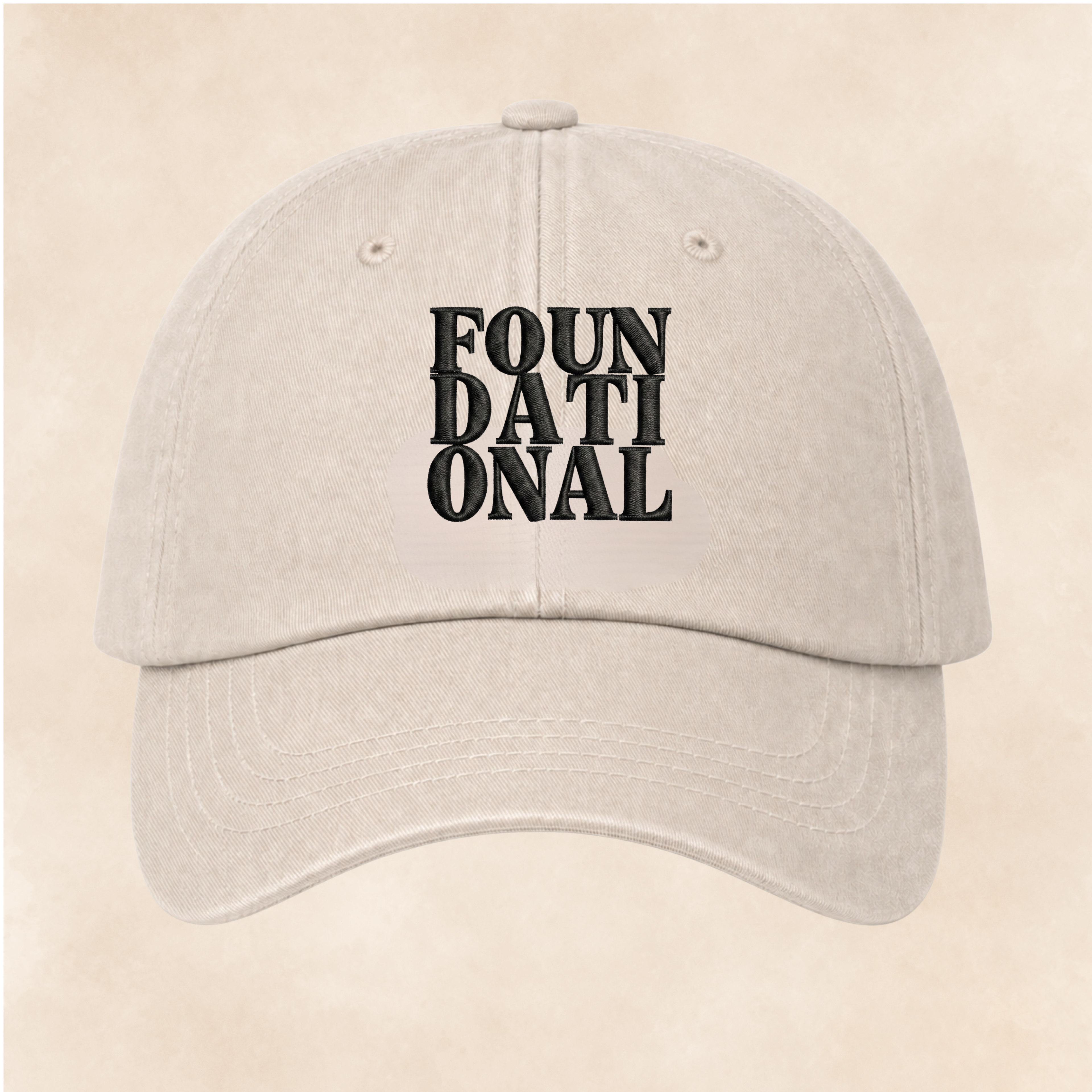 Stacked Foundational Embroidered Cap — Classic Baseball Hat
