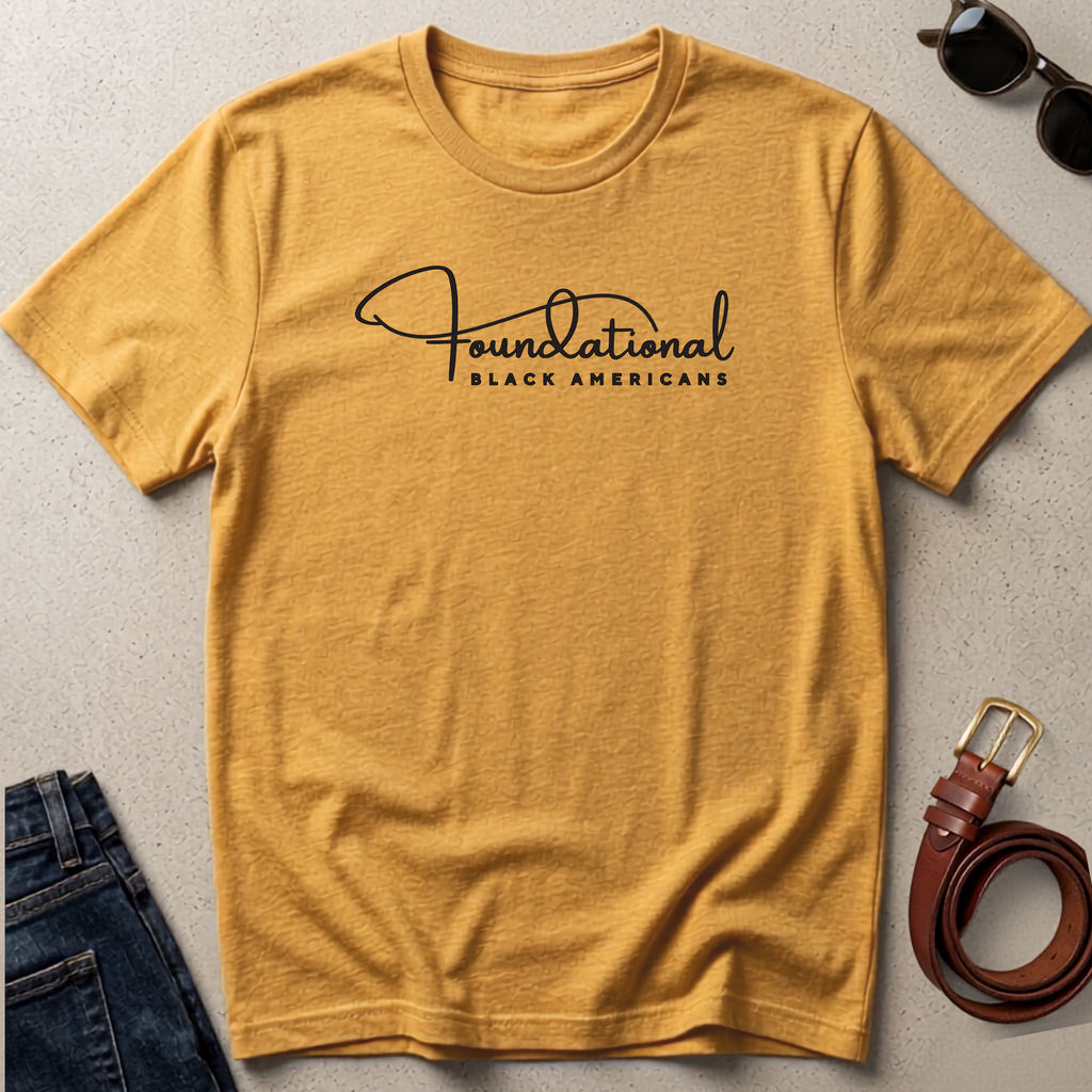 Foundational Black American Script Tee
