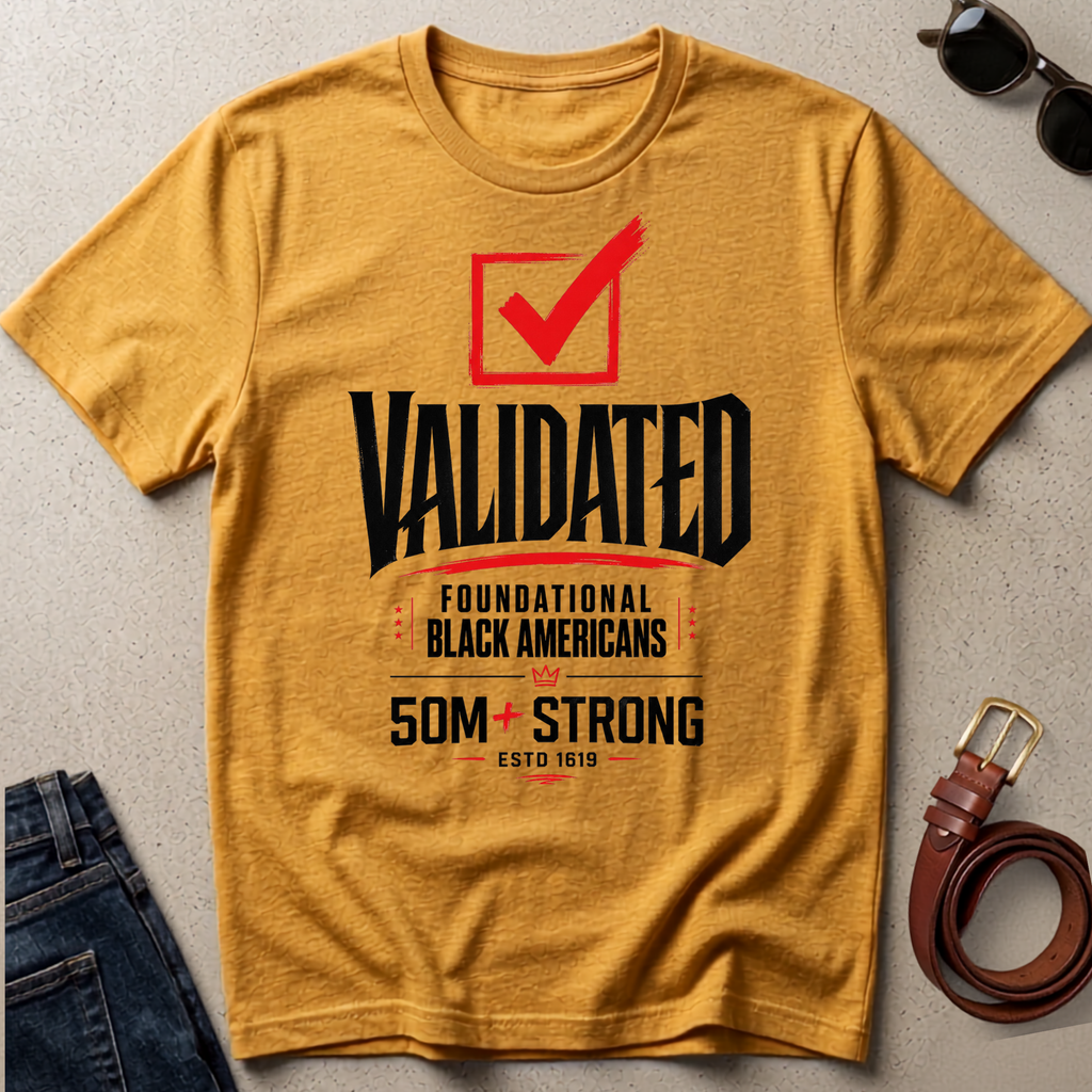 "Validated - Foundational Black Americans" Statement Tee