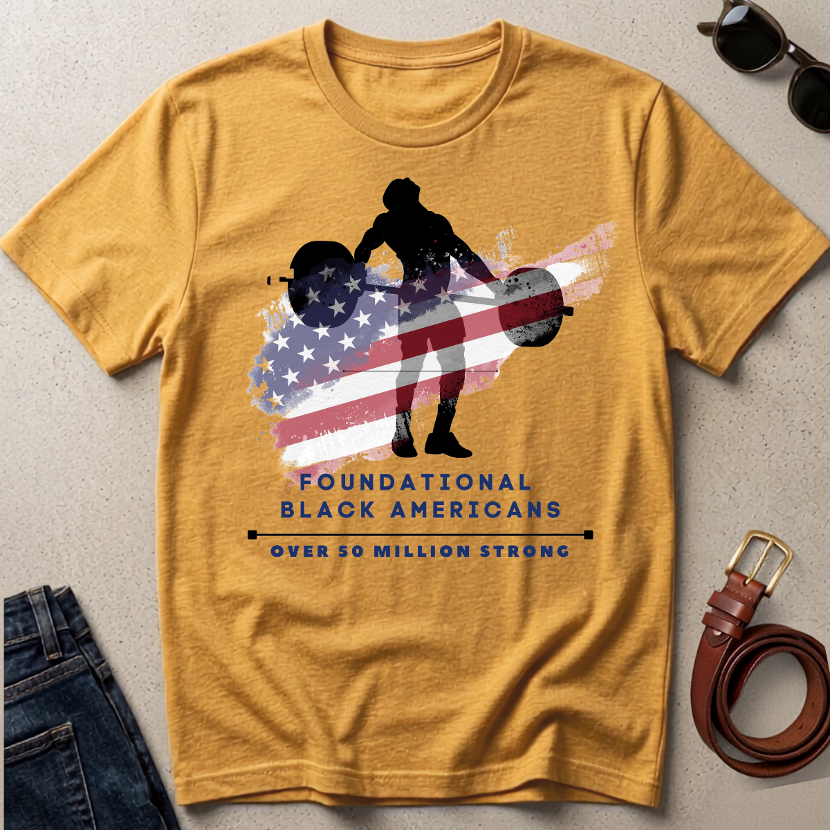 Weight Lifter American T-Shirt - FBA shirt