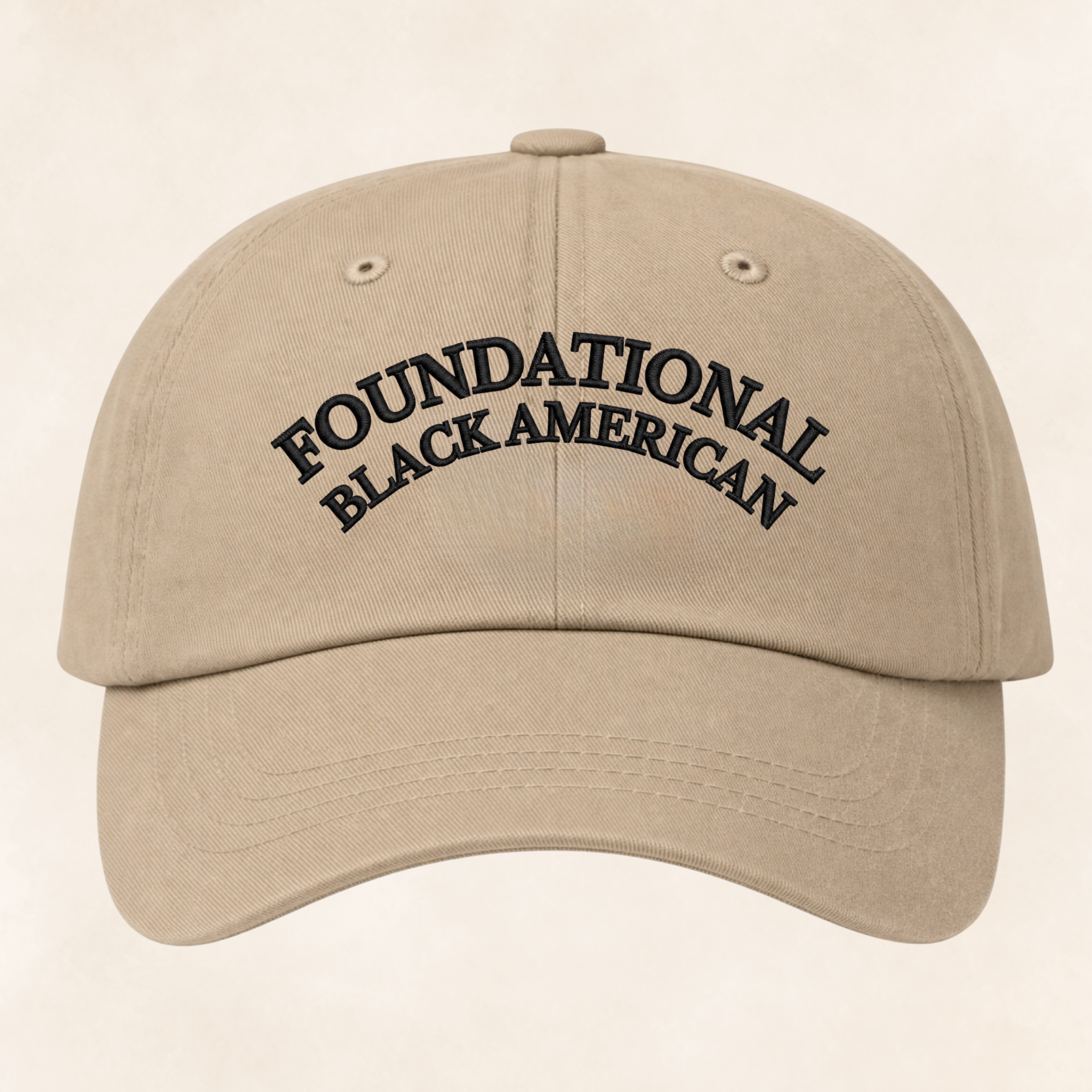 'Foundational Black American' Baseball Cap — Embroidered Arch Logo Hat