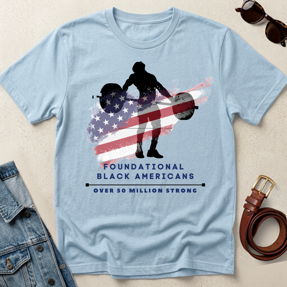 Weight Lifter American T-Shirt - FBA shirt