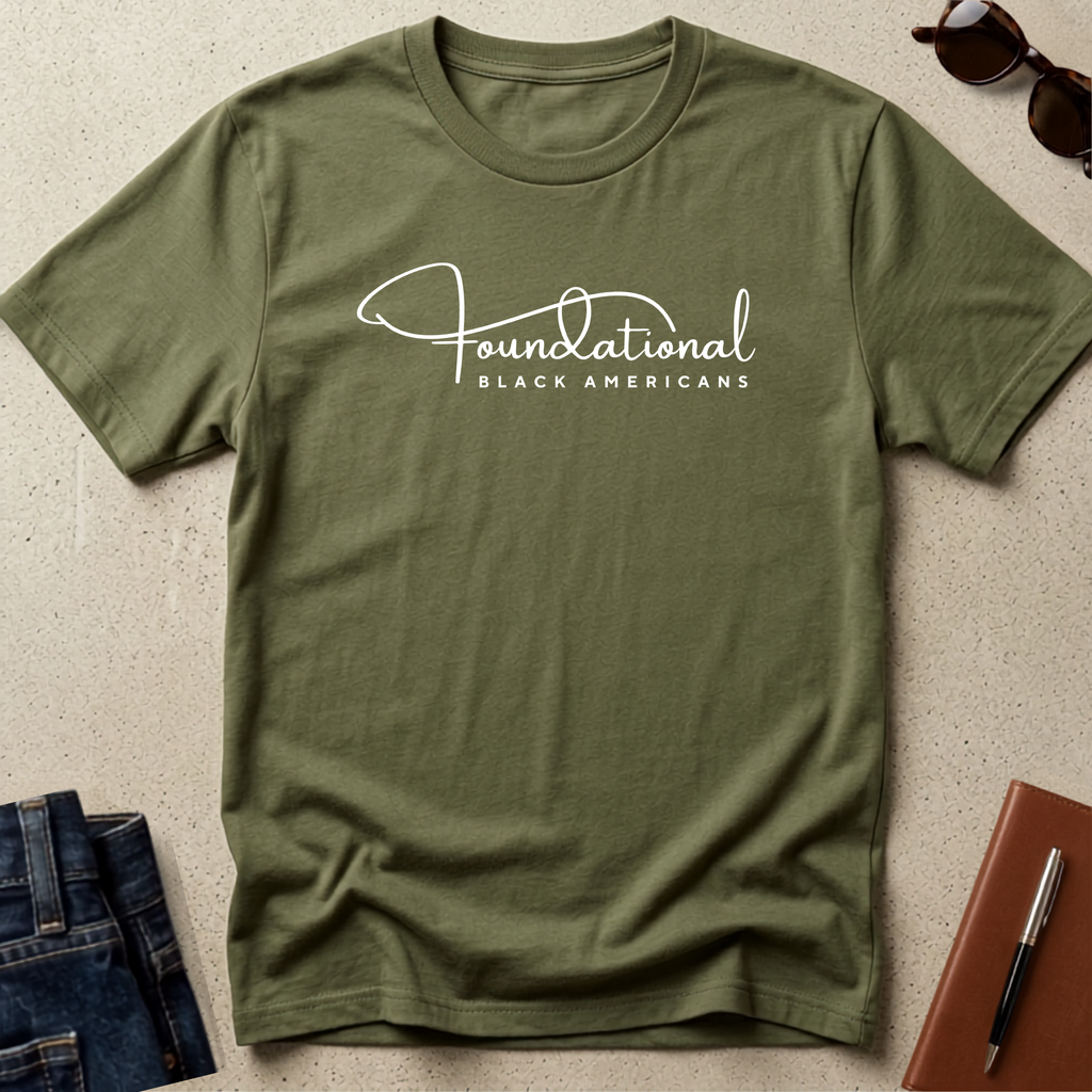 Foundational Black American Script Tee