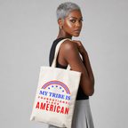 'My Tribe Is Foundational Black American' Tote Bag - Cotton Canvas Tote
