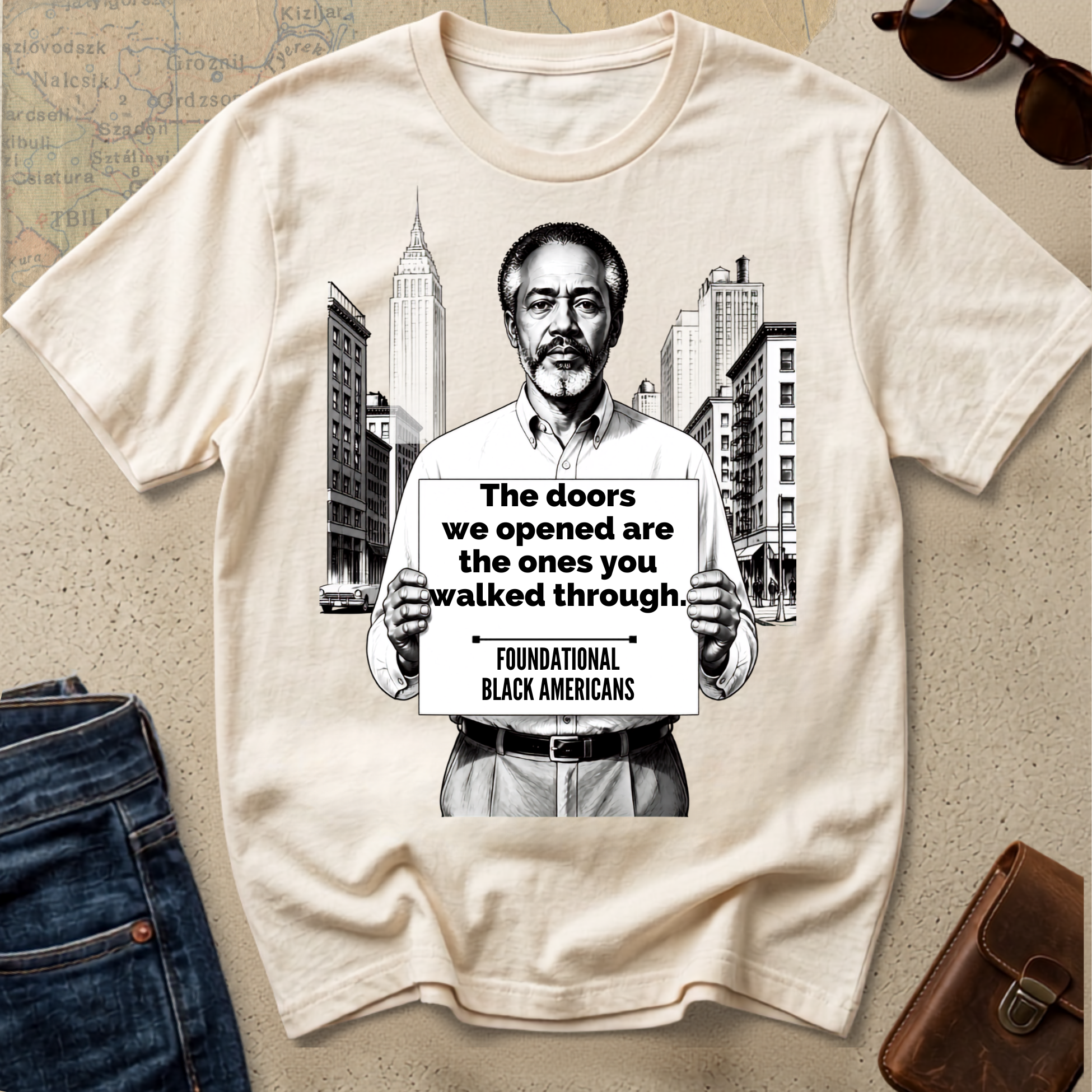 "The Doors We Opened" Statement T-Shirt - Foundational Black American Tee