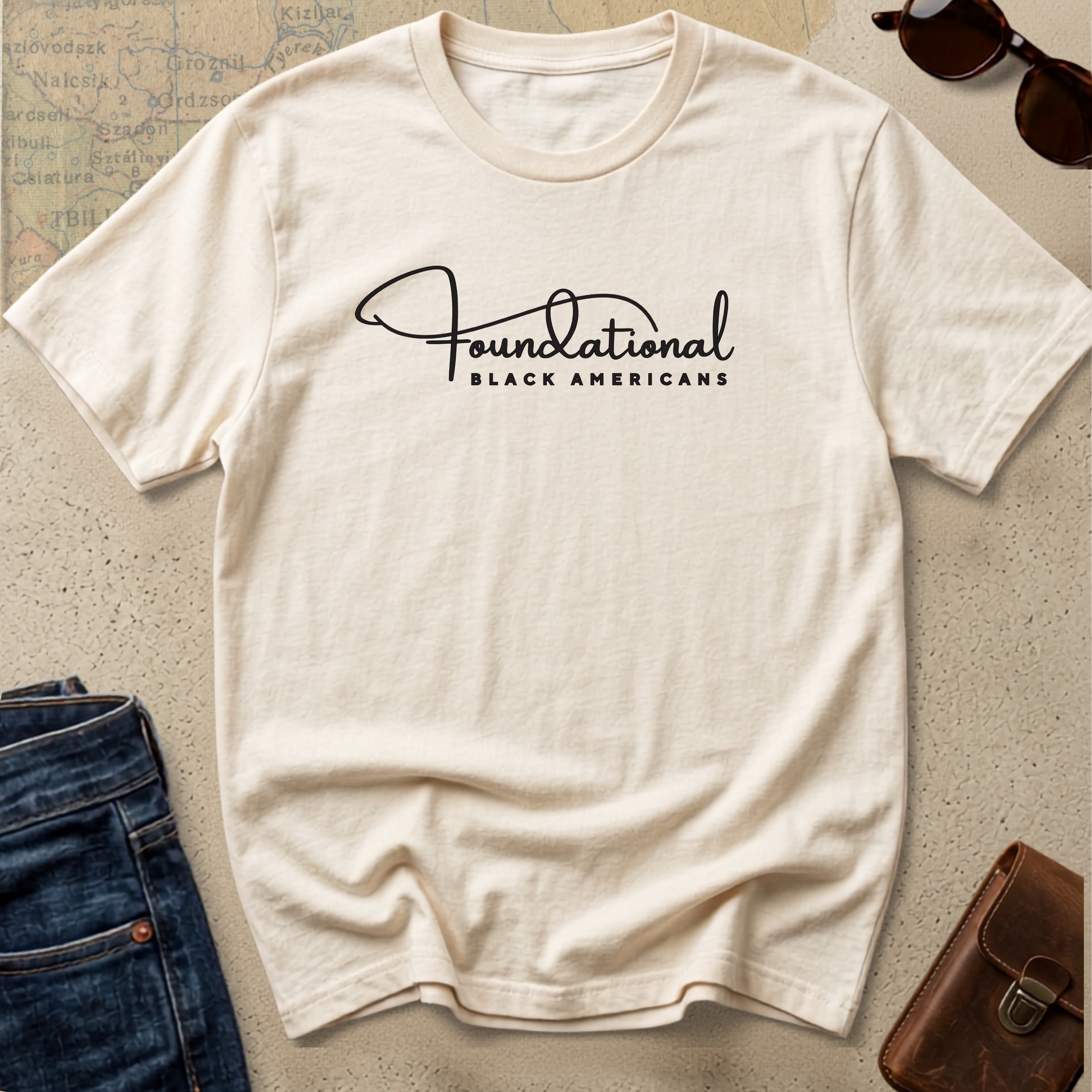 Foundational Black American Script Tee