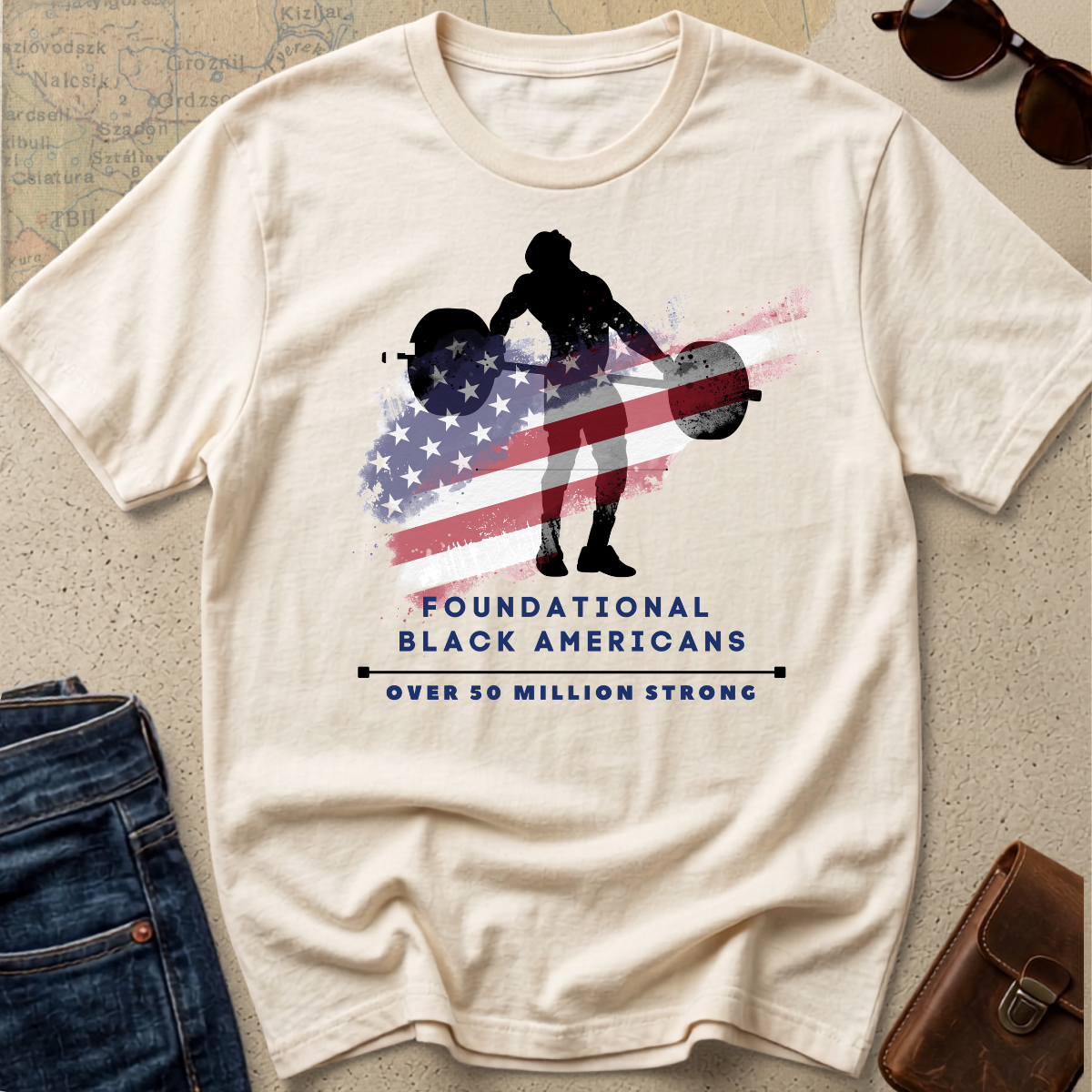 Weight Lifter American T-Shirt - FBA shirt