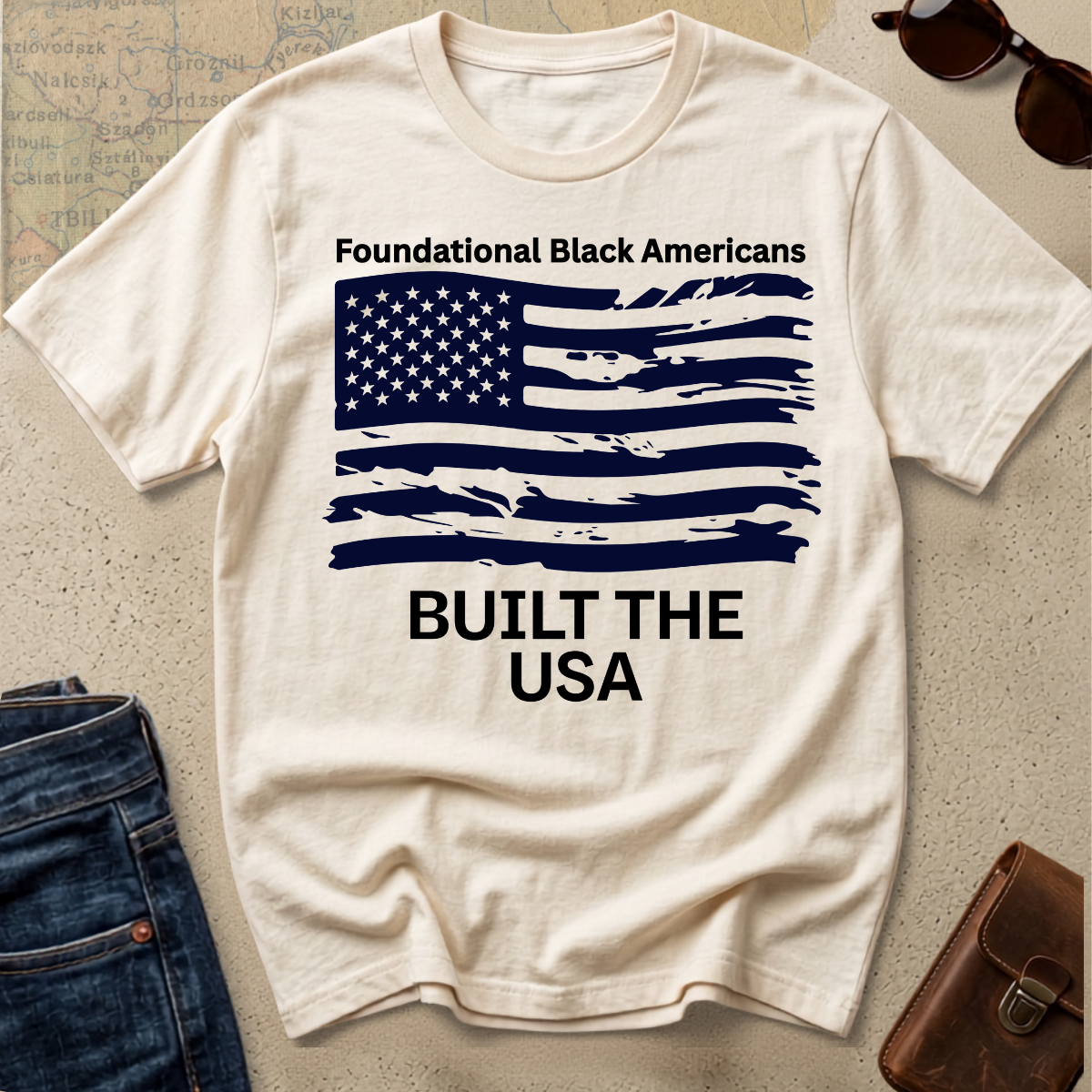 Built the USA T-Shirt — "Foundational Black Americans" Patriotic Tee