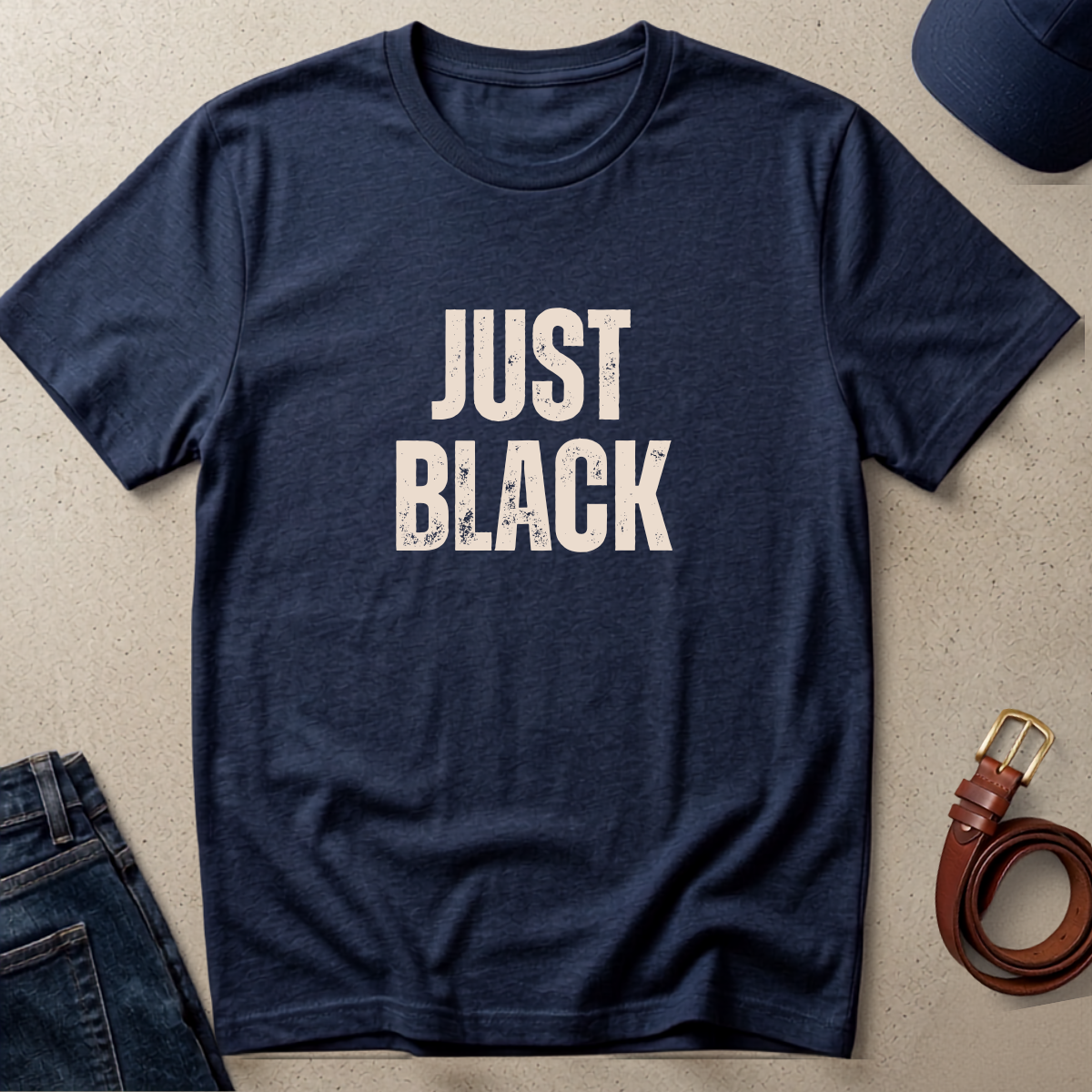 "Just Black" Statement Tee