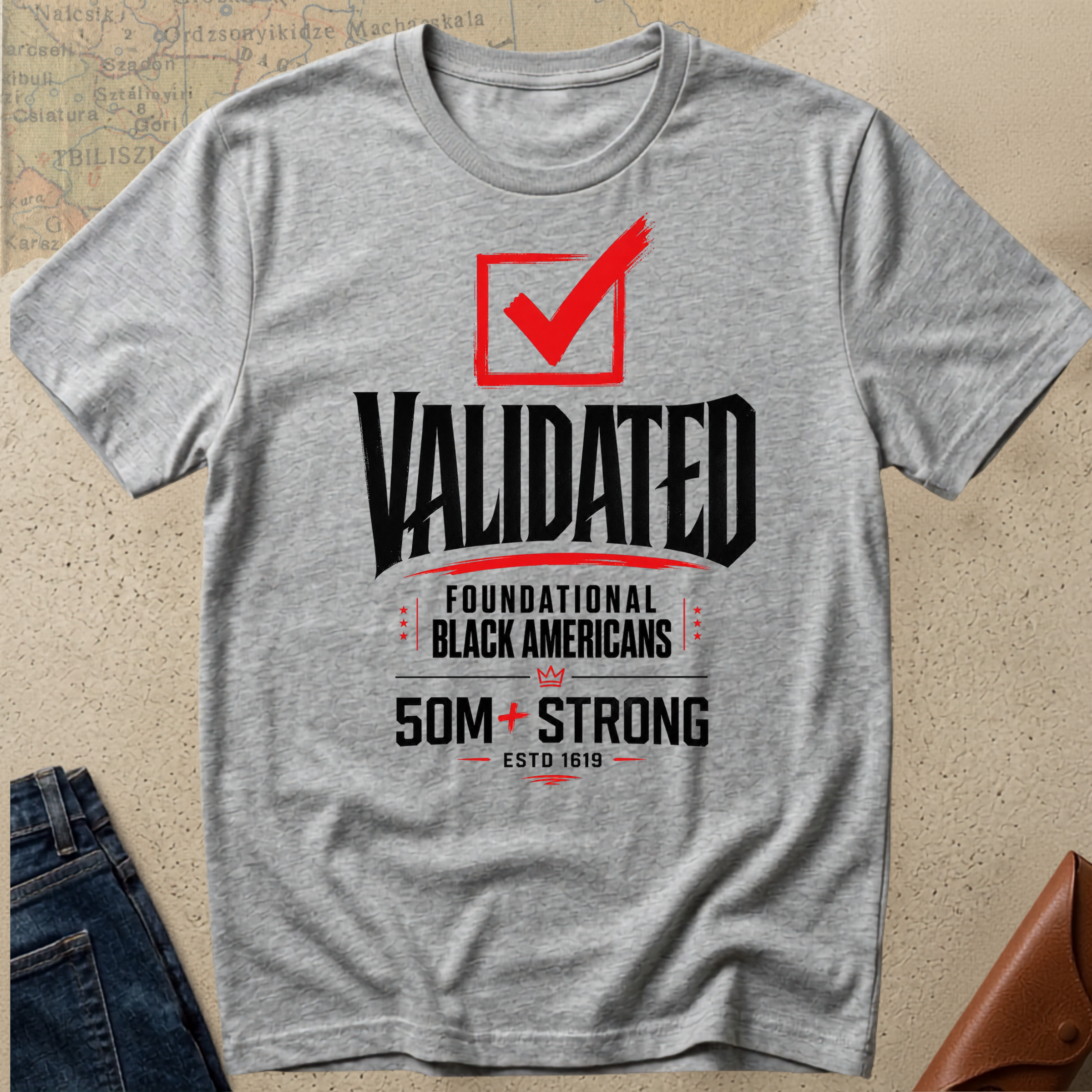 "Validated - Foundational Black Americans" Statement Tee