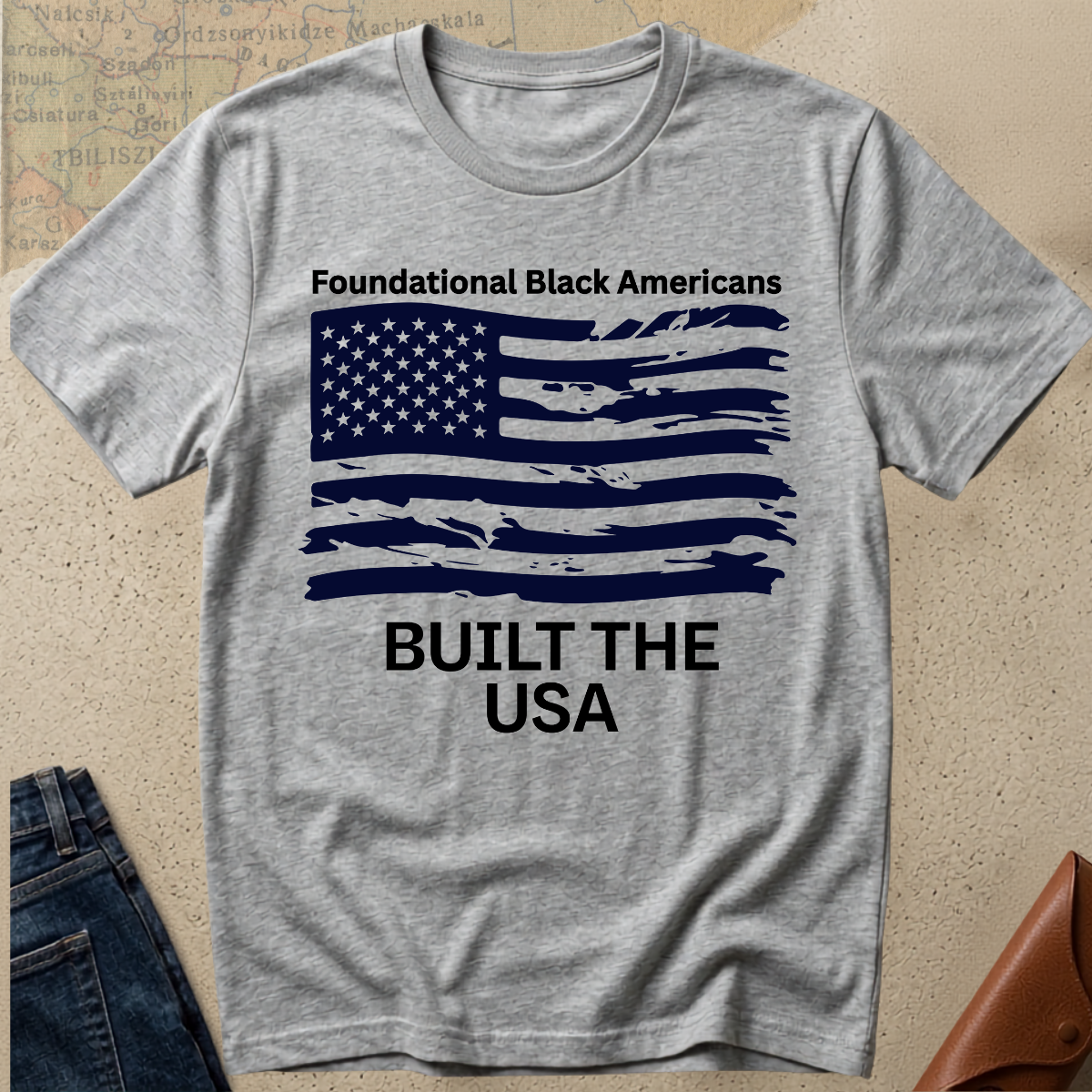 Built the USA T-Shirt — "Foundational Black Americans" Patriotic Tee