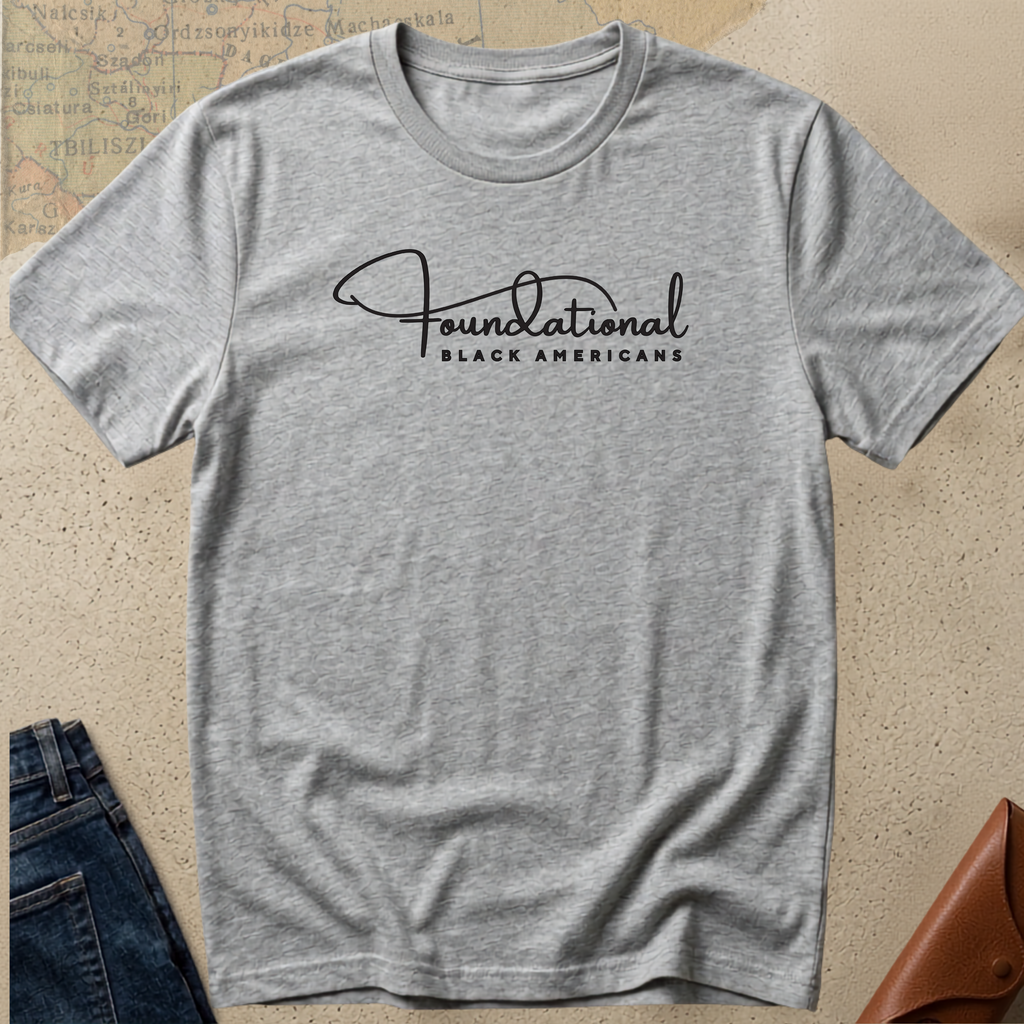 Foundational Black American Script Tee