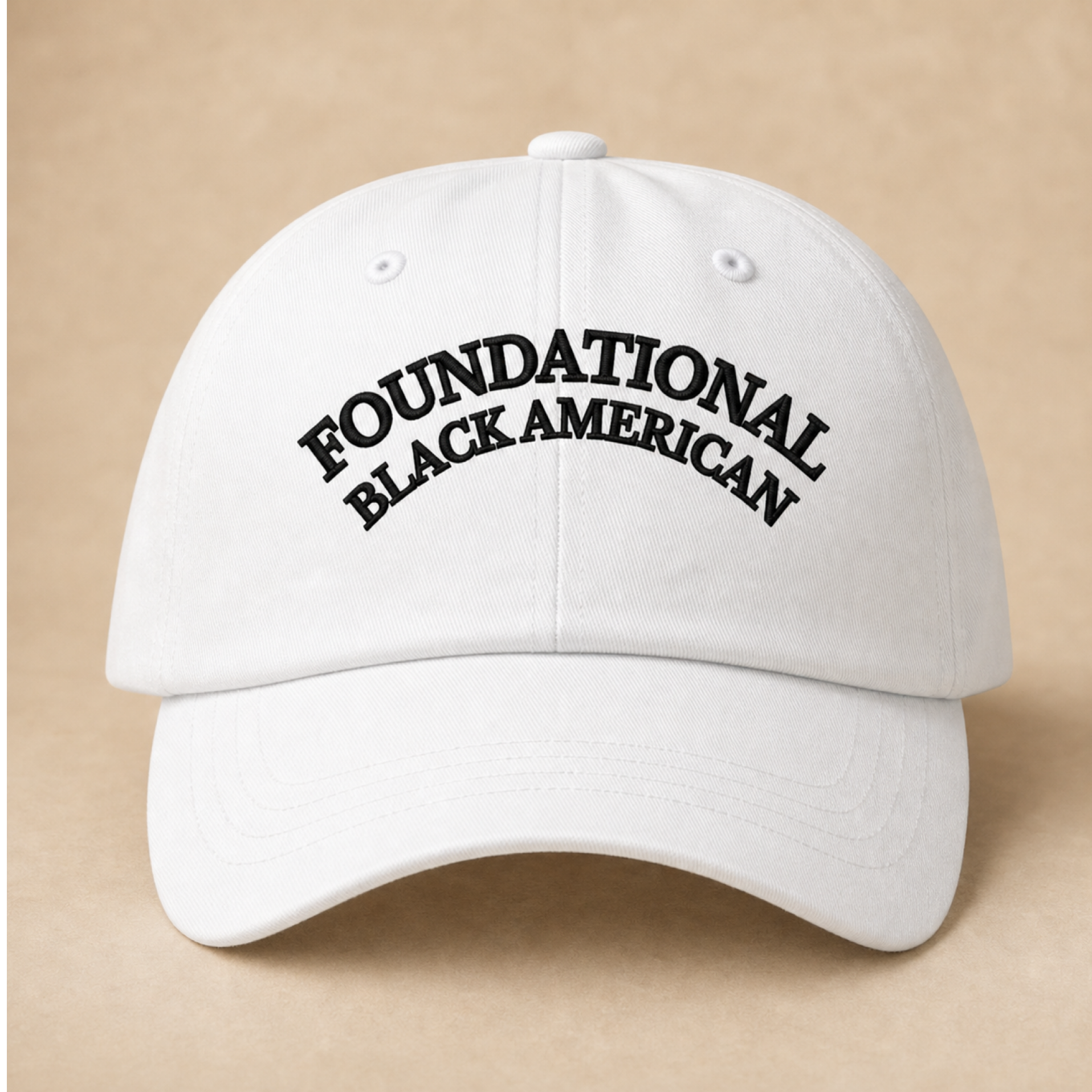 'Foundational Black American' Baseball Cap — Embroidered Arch Logo Hat