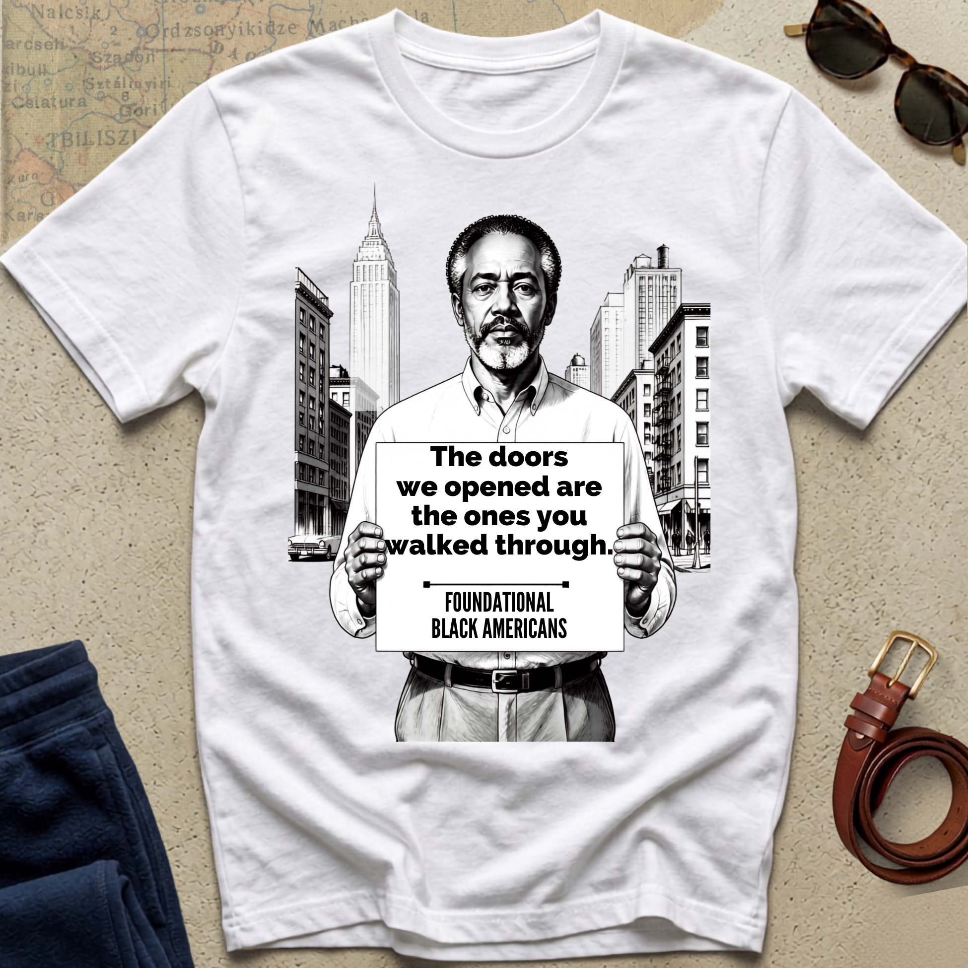 "The Doors We Opened" Statement T-Shirt - Foundational Black American Tee