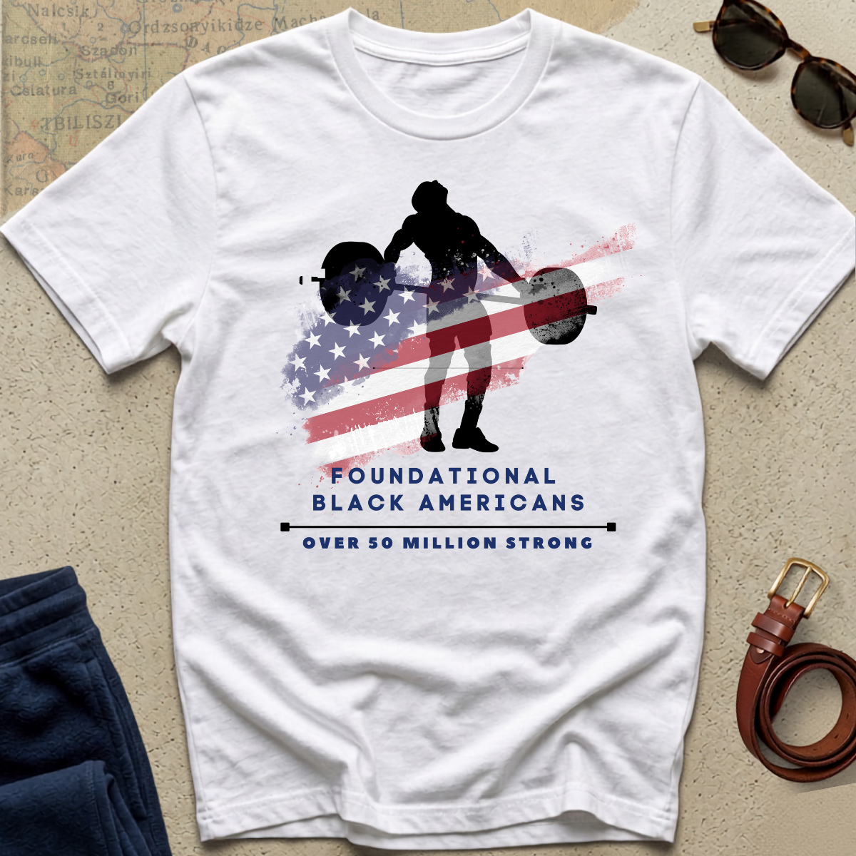 Weight Lifter American T-Shirt - FBA shirt