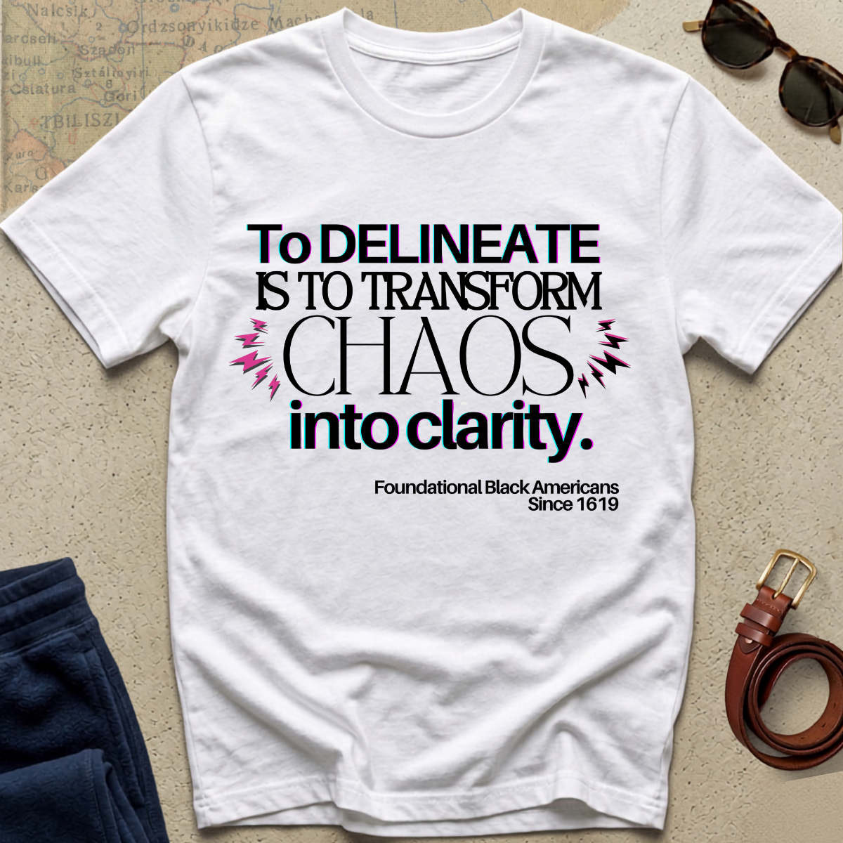 T‑Shirt — “To Delineate Is To Transform Chaos Into Clarity” Inspirational Quote Tee