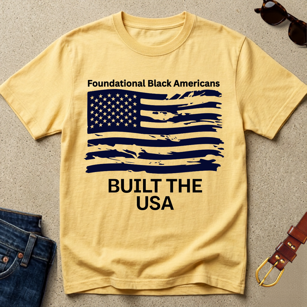 Built the USA T-Shirt — "Foundational Black Americans" Patriotic Tee