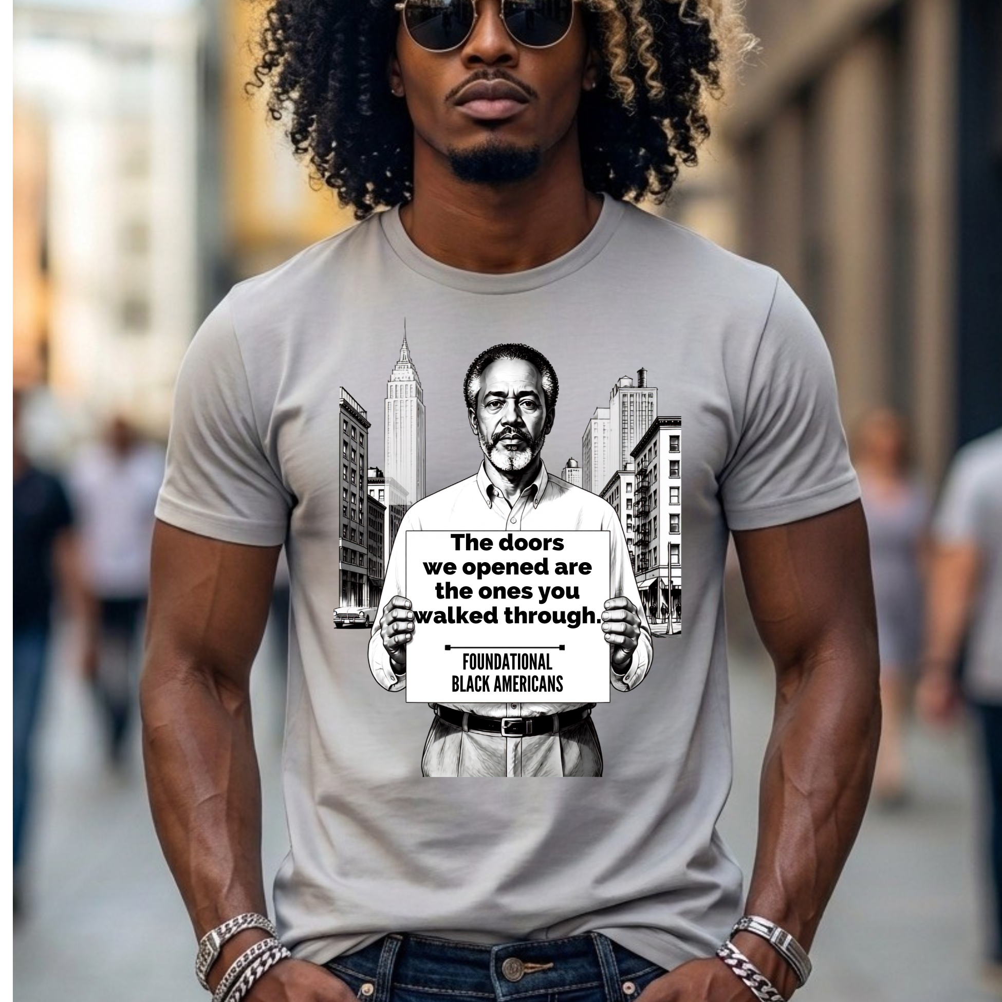"The Doors We Opened" Statement T-Shirt - Foundational Black American Tee