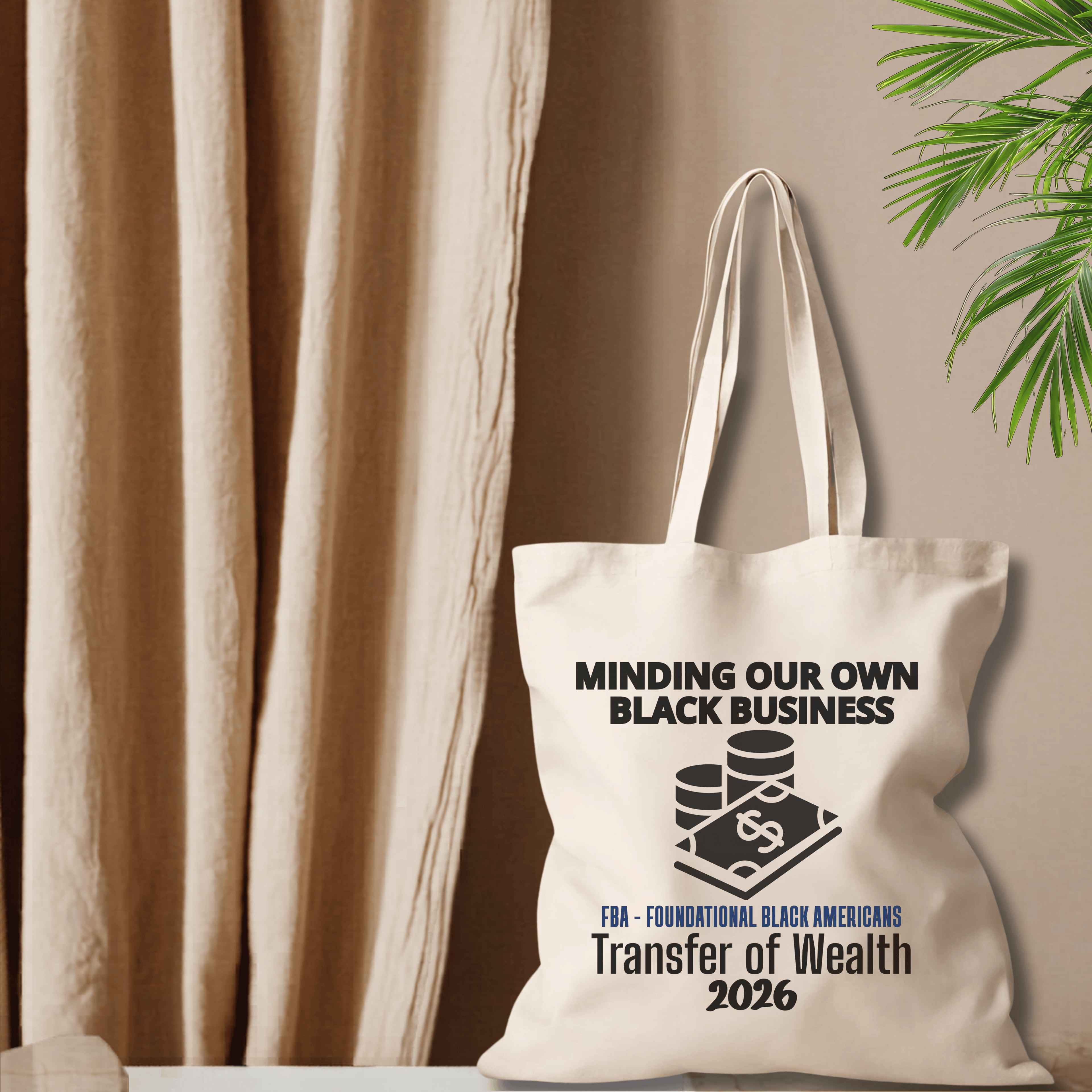 'Minding Our Own Black Business' Tote Bag - Cotton Canvas Tote